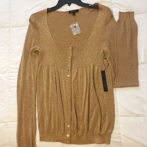BCBG; Gold Shimmery Sweater